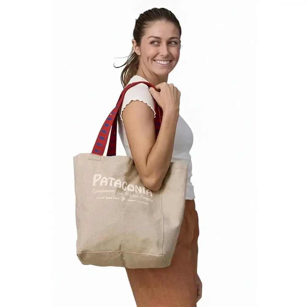 Patagonia Recycled Market Tote 59250 WPTN / Water People Banner Tan